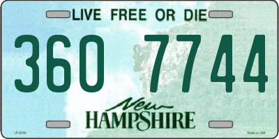 NH license plate 3607744