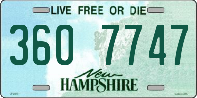 NH license plate 3607747