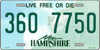NH license plate 3607750