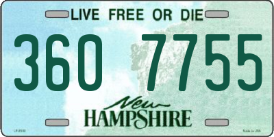 NH license plate 3607755