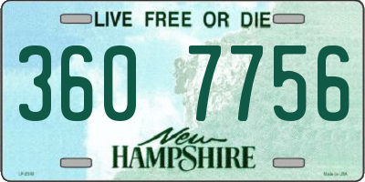 NH license plate 3607756