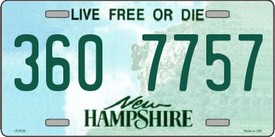 NH license plate 3607757