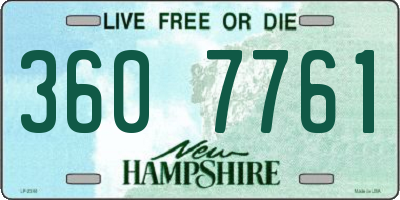 NH license plate 3607761