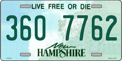 NH license plate 3607762
