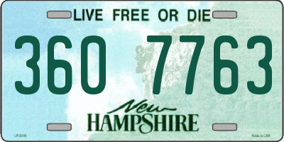NH license plate 3607763