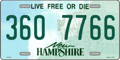 NH license plate 3607766