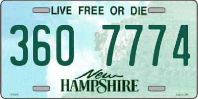 NH license plate 3607774