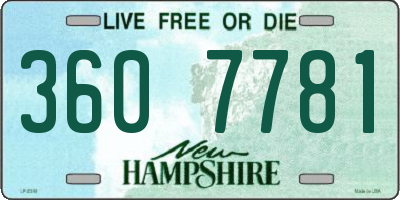 NH license plate 3607781