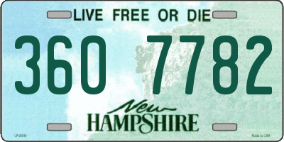 NH license plate 3607782