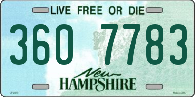 NH license plate 3607783