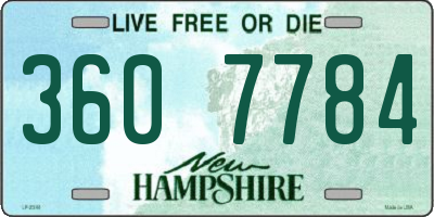 NH license plate 3607784