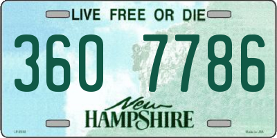 NH license plate 3607786