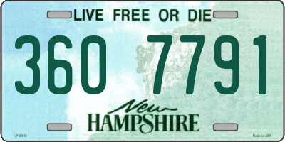 NH license plate 3607791