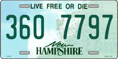 NH license plate 3607797