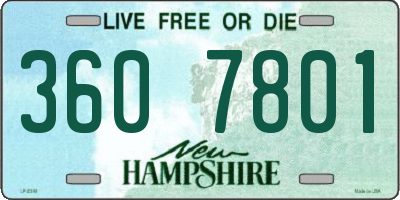 NH license plate 3607801