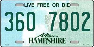 NH license plate 3607802