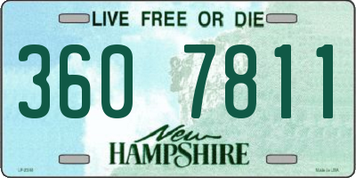 NH license plate 3607811