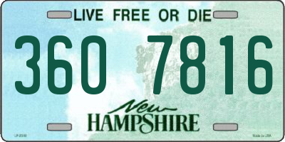 NH license plate 3607816