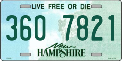 NH license plate 3607821