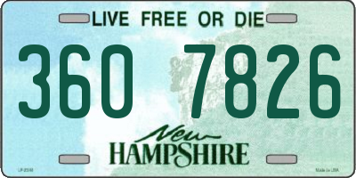 NH license plate 3607826