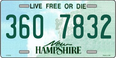 NH license plate 3607832