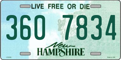 NH license plate 3607834