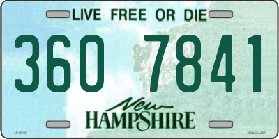 NH license plate 3607841