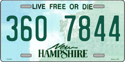NH license plate 3607844