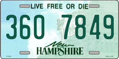 NH license plate 3607849