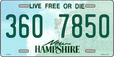 NH license plate 3607850