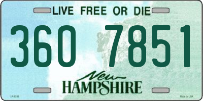 NH license plate 3607851