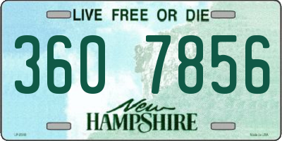 NH license plate 3607856