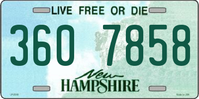 NH license plate 3607858