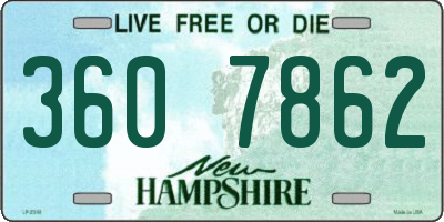 NH license plate 3607862