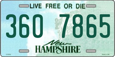NH license plate 3607865