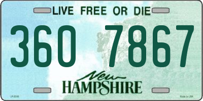 NH license plate 3607867