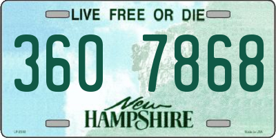 NH license plate 3607868