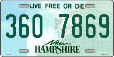 NH license plate 3607869