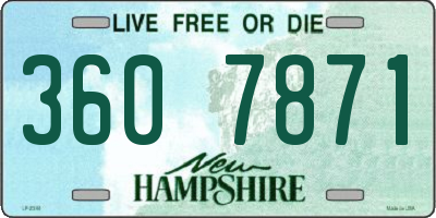 NH license plate 3607871
