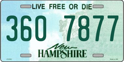 NH license plate 3607877