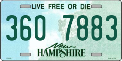 NH license plate 3607883
