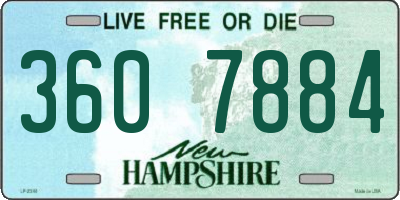 NH license plate 3607884