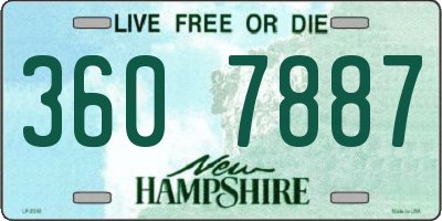 NH license plate 3607887