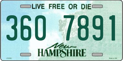 NH license plate 3607891