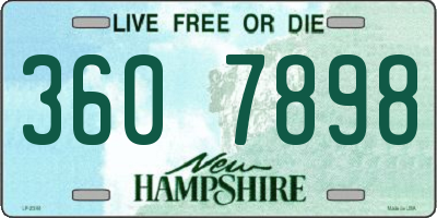 NH license plate 3607898