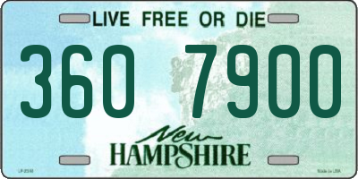 NH license plate 3607900