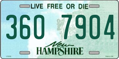 NH license plate 3607904