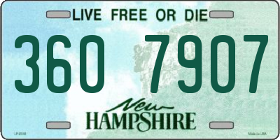 NH license plate 3607907