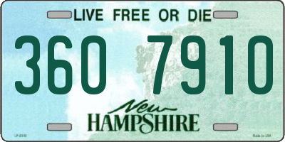 NH license plate 3607910