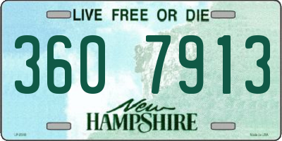 NH license plate 3607913
